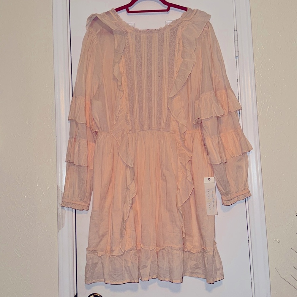 "Happy X Nature Pink Dress: New, Smoke-Free, and Stylish!"